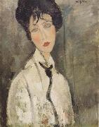 Amedeo Modigliani Femme a la cravate noire (mk38) oil painting